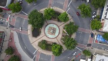 Aerial Shot Of Easton's Downtown Central Square
