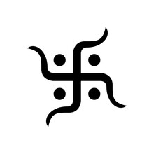 Navratri Symbol Silhouette Style Icon