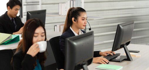 Business customer phone and video call center service.