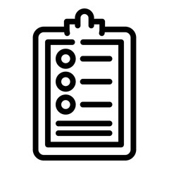 Poster - Clipboard icon. Outline clipboard vector icon for web design isolated on white background