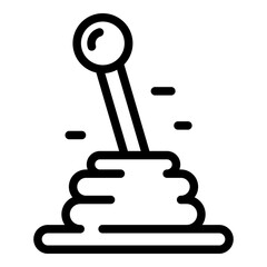 Poster - Gearbox icon. Outline gearbox vector icon for web design isolated on white background