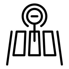 Poster - stop indicator road icon. outline stop indicator road vector icon for web design isolated on white b