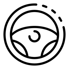 Poster - Steering wheel icon. Outline steering wheel vector icon for web design isolated on white background