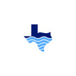 Texas Wave Ocean Nature Abstract Creative Logo