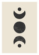 Trendy Moon Phases abstract contemporary aesthetic poster, wall art decor