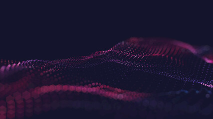 Poster - Abstract wave colorful background