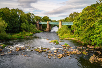 Wall Mural - croxdale road bridge above river wear, croxdale is a village just south of durham city in county dur