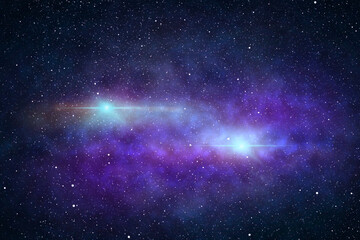 Wall Mural - galaxy with stars dust and milky way outer space abstract background