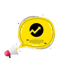 Aufkleber - Chart icon. Quote speech bubble. Report graph or Sales growth sign in circle. Analysis and Statistics data symbol. Quotation marks. Classic audit icon. Vector