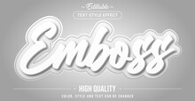 Editable Text Style Effect - Emboss Theme Style.
