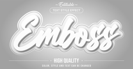 Poster - Editable text style effect - Emboss theme style.