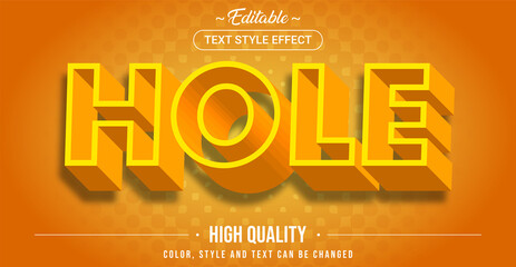 Poster - Editable text style effect - Hole theme style.