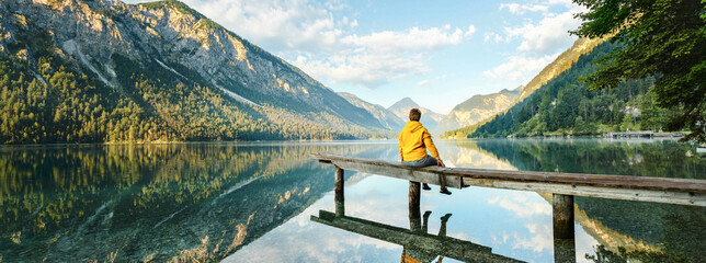 Canvas Print - Stille am Bergsee