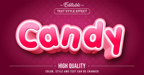 Poster - Editable text style effect - Candy theme style.