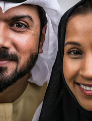 Middle eastern couple portraits