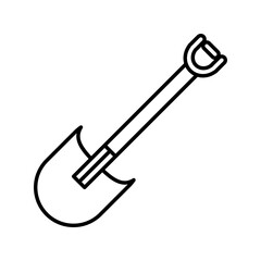 Sticker - shovel tool line style icon