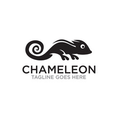 Wall Mural - Chameleon animal logo design template