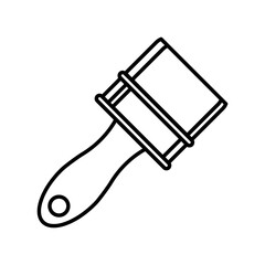 Sticker - gross paint brush tool line style icon