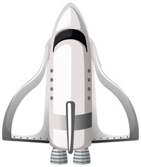Wall Mural - isolated space rocket cartoon