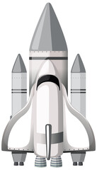 Wall Mural - isolated space rocket cartoon