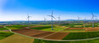 © Westend61 - Germany, Rhineland-Palatinate, Gabsheim, Helicopter view of countryside wind farm in summer