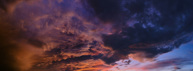 Wall Mural - Sunset, sunrise sky and cloudy, beautiful nature