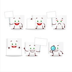 Sticker - Drawing book cartoon character bring information board