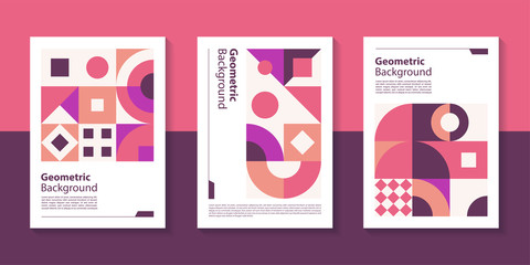 Poster - Modern geometric poster background design with abstract shape.
