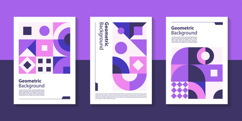Aufkleber - Modern geometric poster background design with abstract shape.