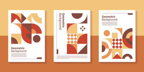 Aufkleber - Modern geometric poster background design with abstract shape.