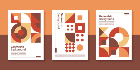 Aufkleber - Modern geometric poster background design with abstract shape.