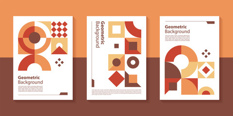 Aufkleber - Modern geometric poster background design with abstract shape.