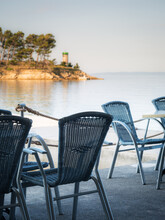 Chair And Table At A Beachbar On Rab Croatia
