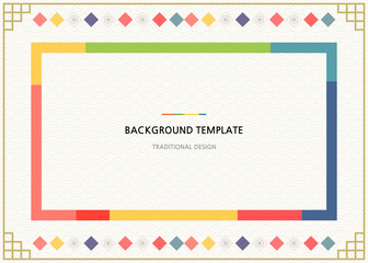 Wall Mural - Korean traditional background template design
