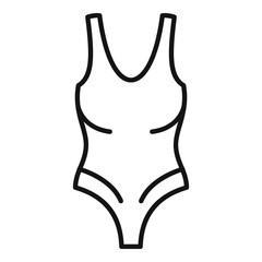 Wall Mural - Glamour swimsuit icon. Outline glamour swimsuit vector icon for web design isolated on white background