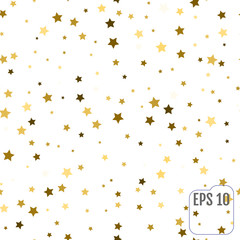 Wall Mural - Seamless pattern with gold stars