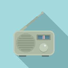 Poster - Portable radio icon. Flat illustration of portable radio vector icon for web design