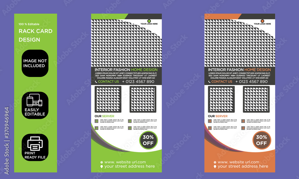 Modern Rack Card and Dl Flyer Design Stock Vector | Adobe Stock