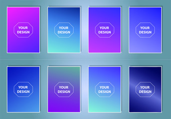 Aufkleber - Minimal covers design. Colorful linear patterns. Vibrant background for screen, poster, banner, wallpaper, social media post