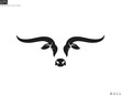 Texas longhorn bull. Logo. Isolated bull head on white background