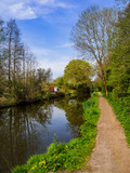 Fototapeta Miasto - generic english canal stratford / grand union warwickshire england uk