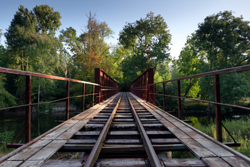 Sticker - Old Railway bridge in the French Gatinais regional nature park 