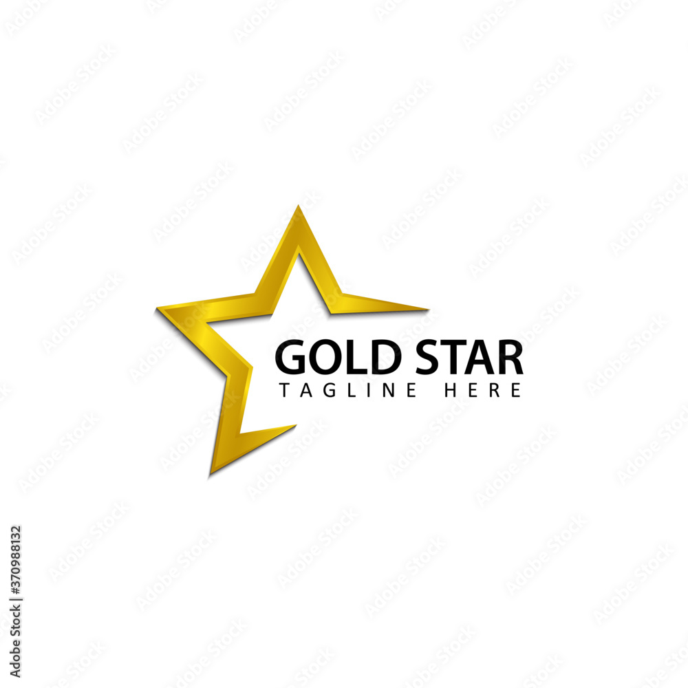 gold star logo template design vector Stock Vector | Adobe Stock