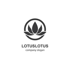 Canvas Print - Lotus logo template vector icon