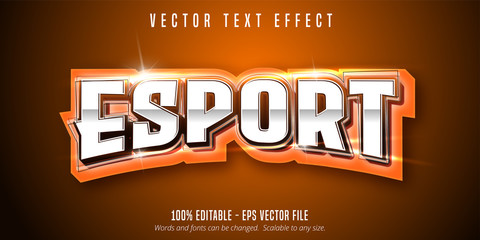 Esport text, sport style editable text effect