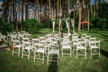 Wall Mural - chairs in the park