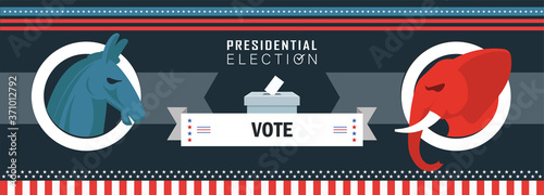 Cuadros en Lienzo US Presidential Election Banner for year 2020