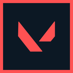 Poster - Valorant game logo icon. Vector EPS 10. Gaming, streamer.