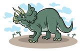 Fototapeta Dinusie - Cute Triceratops