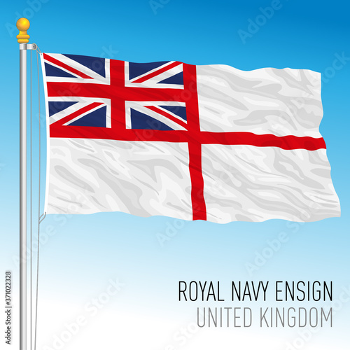 Fotografía Royal Navy ensign, United Kingdom, vector illustration